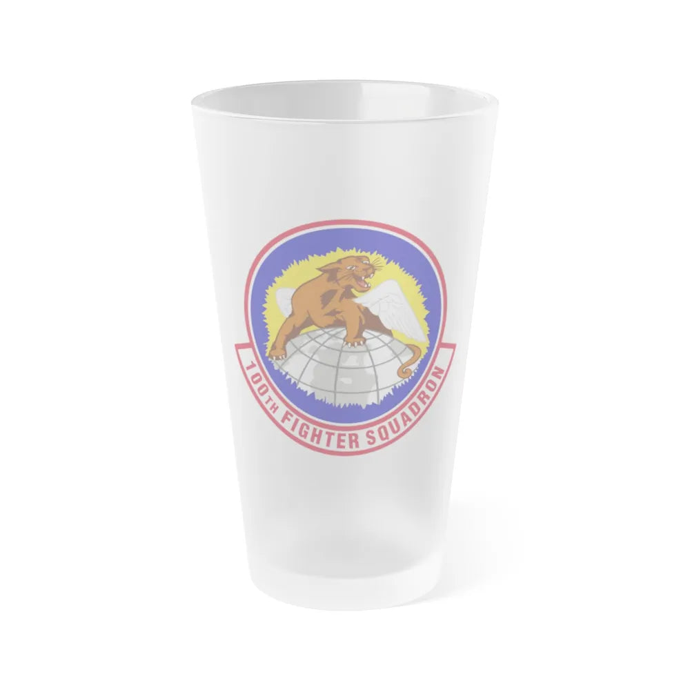 100th Fighter Squadron (U.S. Air Force) Frosted Pint Glass 16oz-16oz-Frosted-Go Mug Yourself