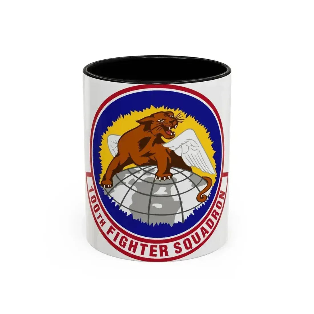 100th Fighter Squadron (U.S. Air Force) Accent Coffee Mug 11oz Black - Go Mug Yourself