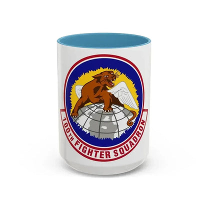 100th Fighter Squadron (U.S. Air Force) Accent Coffee Mug 15oz Light Blue - Go Mug Yourself