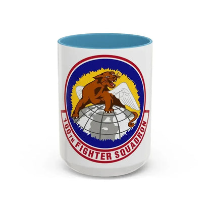 100th Fighter Squadron (U.S. Air Force) Accent Coffee Mug 15oz Light Blue - Go Mug Yourself