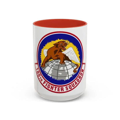 100th Fighter Squadron (U.S. Air Force) Accent Coffee Mug 15oz Red - Go Mug Yourself