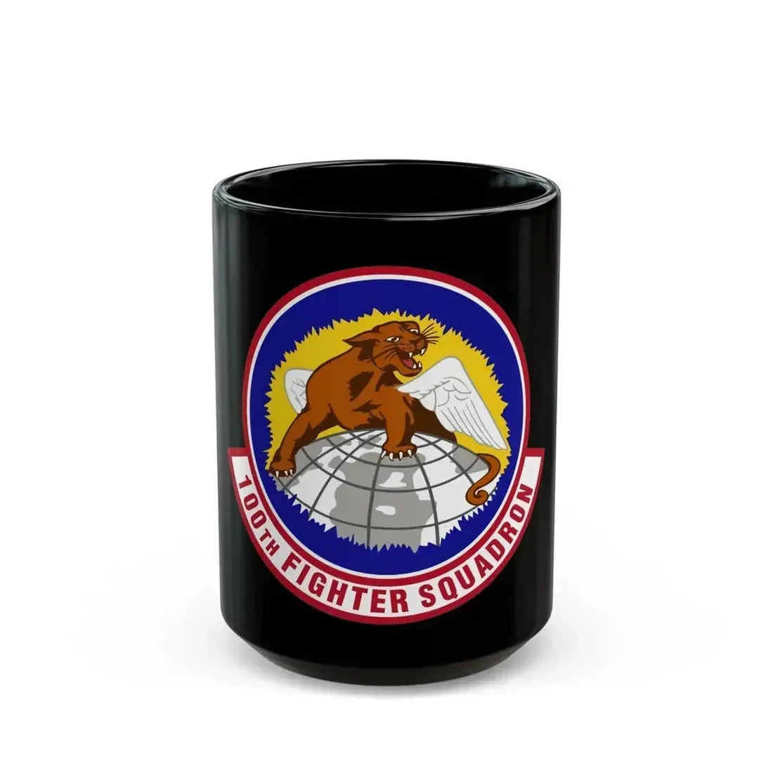 100th Fighter Squadron (U.S. Air Force) Black Coffee Mug 15oz - Go Mug Yourself