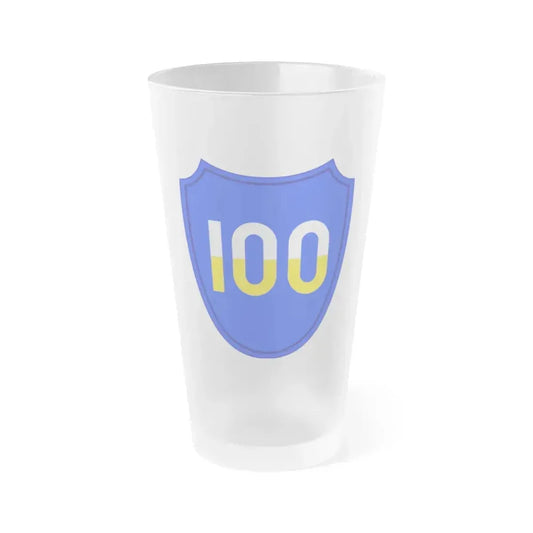 100th Infantry Division SSI (U.S. Army) Frosted Pint Glass 16oz Default Title - Go Mug Yourself