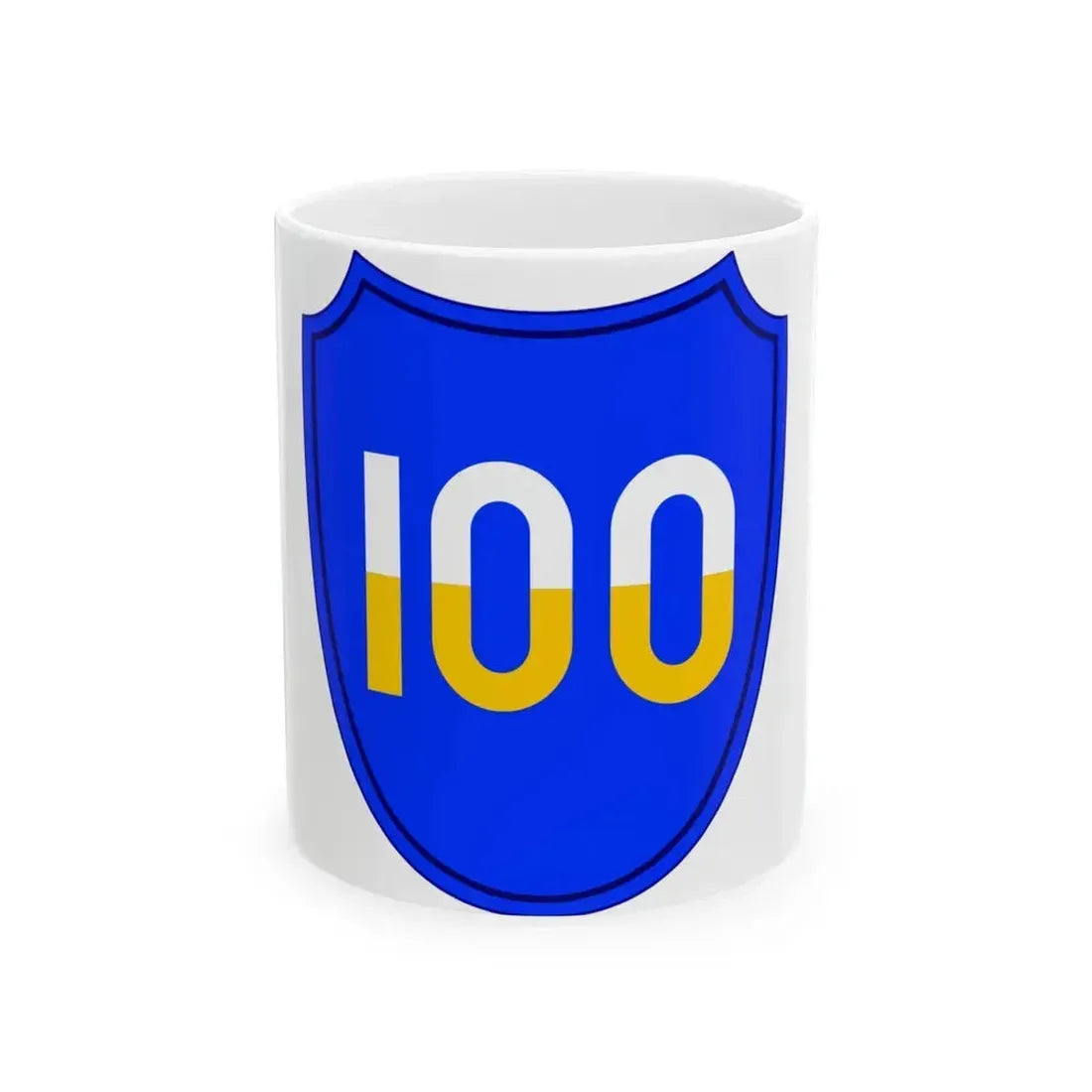 100th Infantry Division SSI (U.S. Army) White Coffee Mug 11oz - Go Mug Yourself