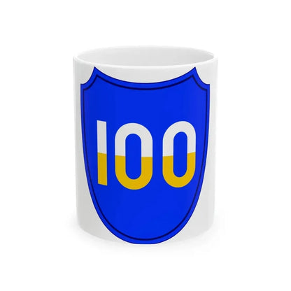 100th Infantry Division SSI (U.S. Army) White Coffee Mug 11oz - Go Mug Yourself