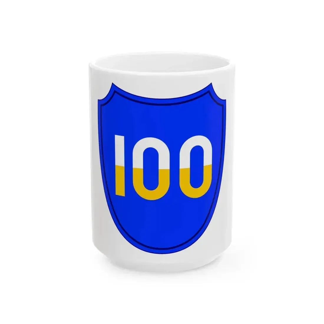 100th Infantry Division SSI (U.S. Army) White Coffee Mug - Go Mug Yourself