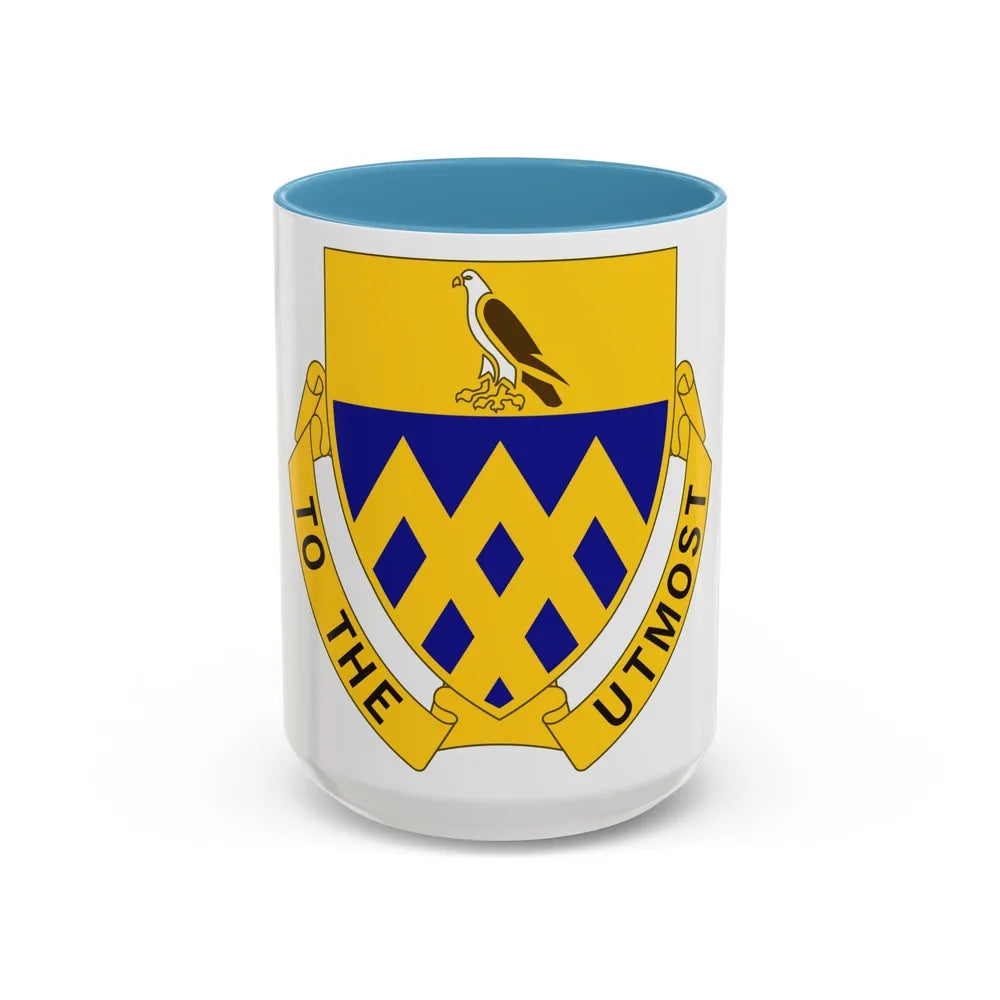 101 Cavalry Regiment (U.S. Army) Accent Coffee Mug-15oz-Light Blue-Go Mug Yourself