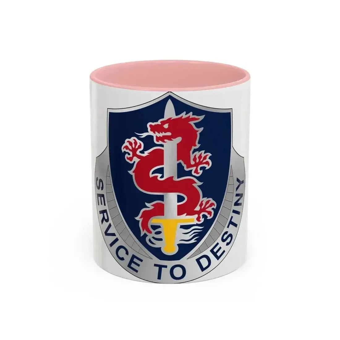 101 Personnel Services Battalion (U.S. Army) Accent Coffee Mug 11oz Pink - Go Mug Yourself