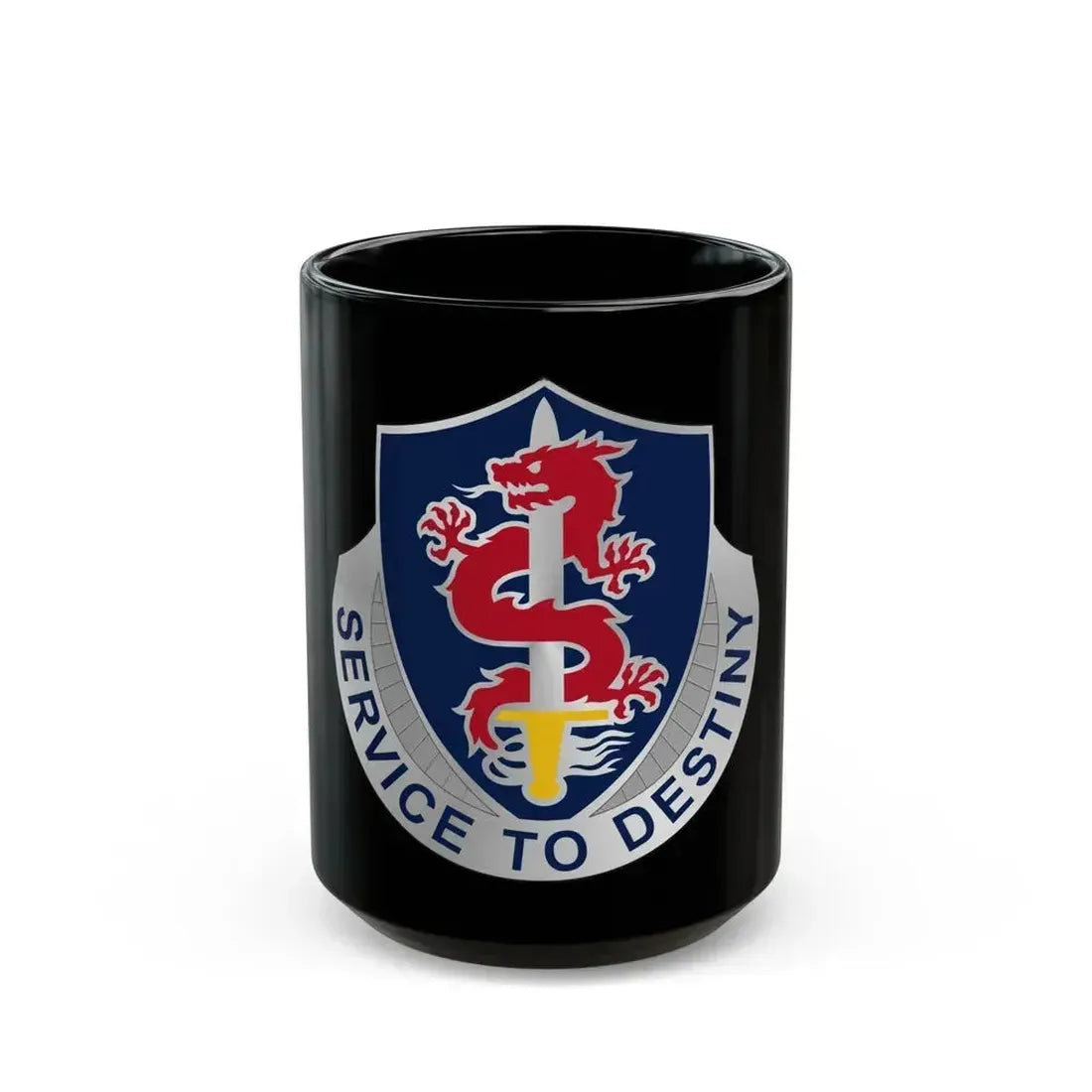 101 Personnel Services Battalion (U.S. Army) Black Coffee Mug 15oz - Go Mug Yourself