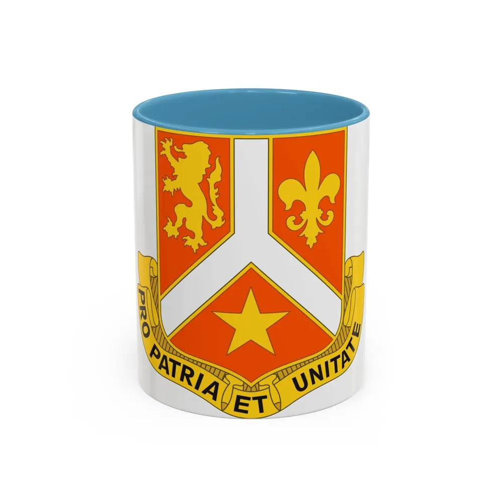 101 Signal Battalion (U.S. Army) Accent Coffee Mug-11oz-Light Blue-Go Mug Yourself