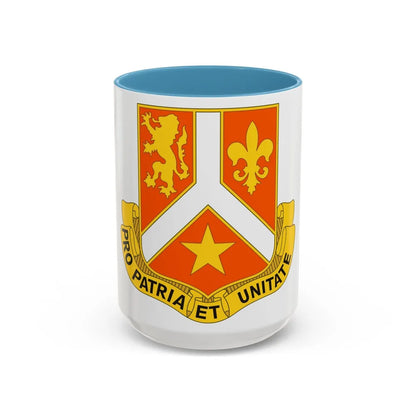 101 Signal Battalion (U.S. Army) Accent Coffee Mug-15oz-Light Blue-Go Mug Yourself