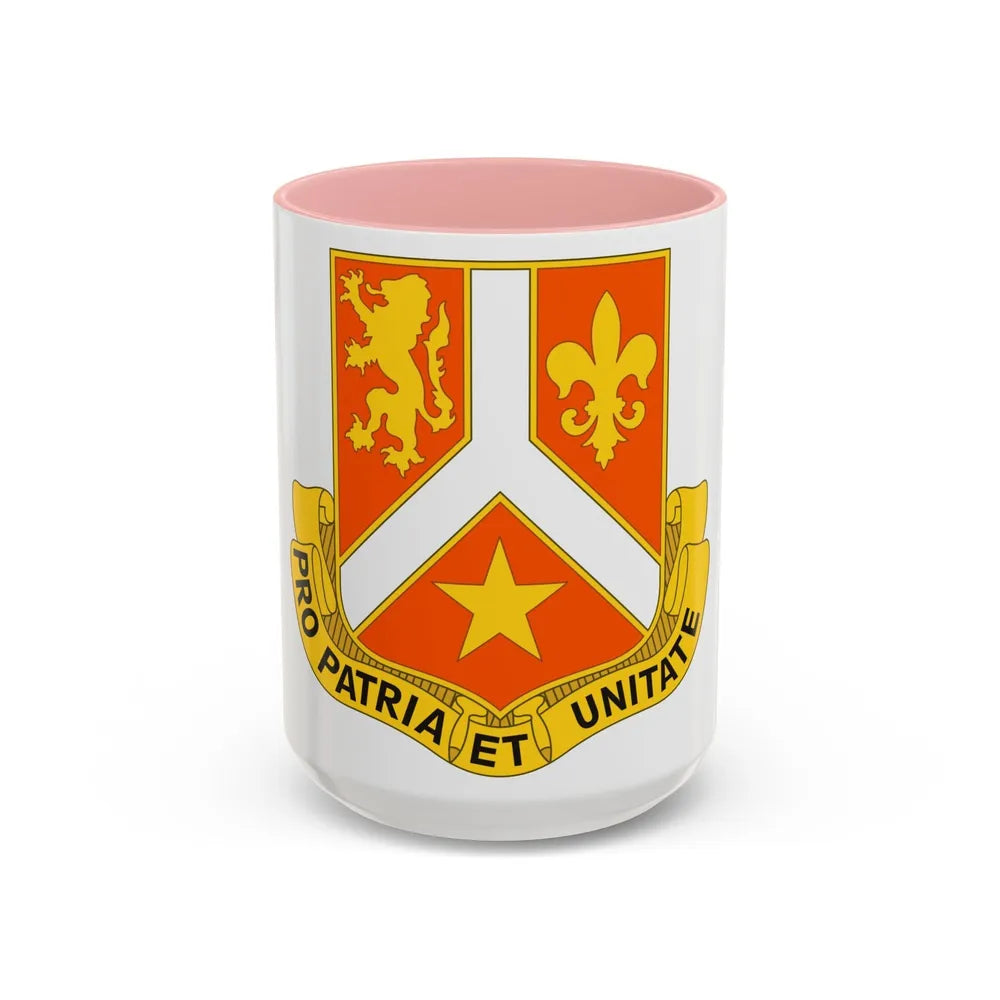 101 Signal Battalion (U.S. Army) Accent Coffee Mug-15oz-Pink-Go Mug Yourself