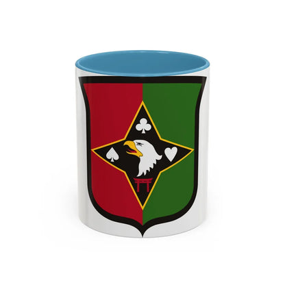 101 Sustainment Brigade (U.S. Army) Accent Coffee Mug-11oz-Light Blue-Go Mug Yourself