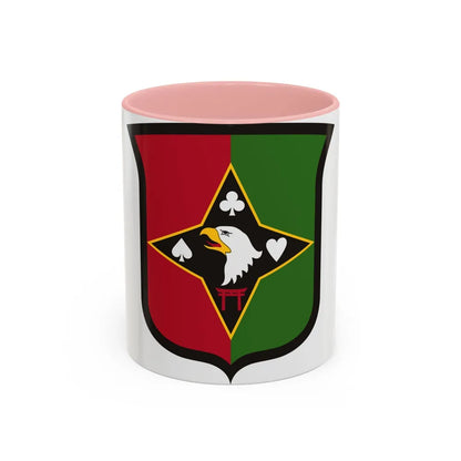 101 Sustainment Brigade (U.S. Army) Accent Coffee Mug-11oz-Pink-Go Mug Yourself