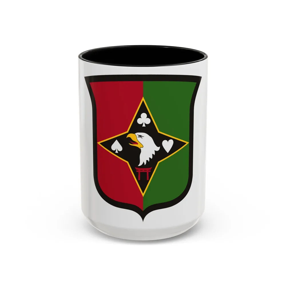 101 Sustainment Brigade (U.S. Army) Accent Coffee Mug-15oz-Black-Go Mug Yourself