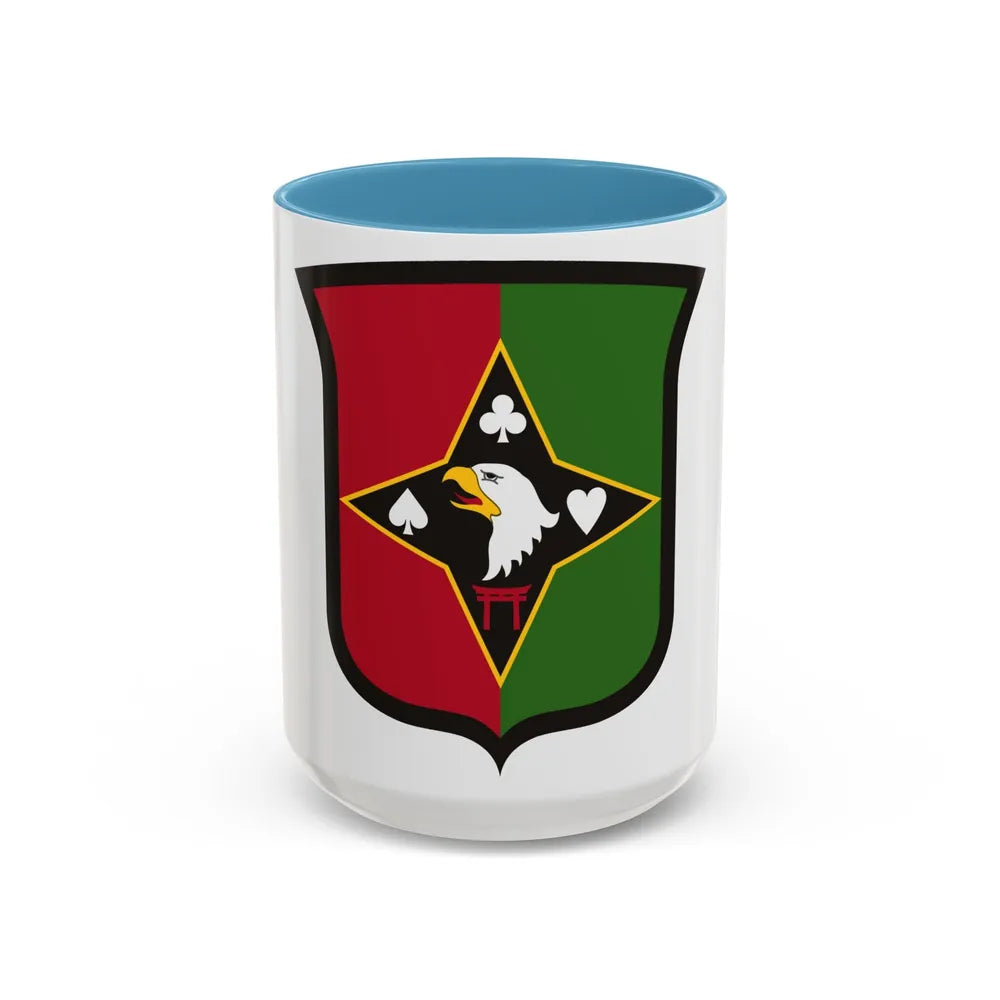 101 Sustainment Brigade (U.S. Army) Accent Coffee Mug-15oz-Light Blue-Go Mug Yourself