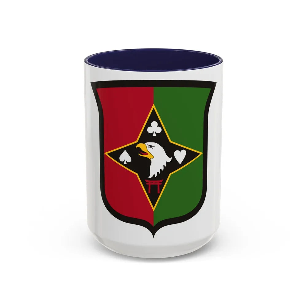 101 Sustainment Brigade (U.S. Army) Accent Coffee Mug-15oz-Navy-Go Mug Yourself