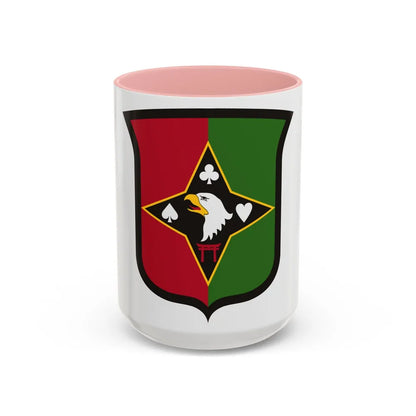 101 Sustainment Brigade (U.S. Army) Accent Coffee Mug-15oz-Pink-Go Mug Yourself