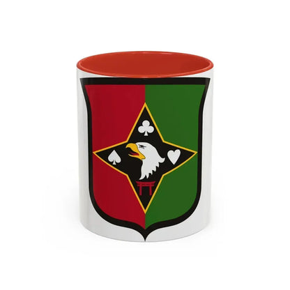 101 Sustainment Brigade (U.S. Army) Accent Coffee Mug 11oz Red - Go Mug Yourself