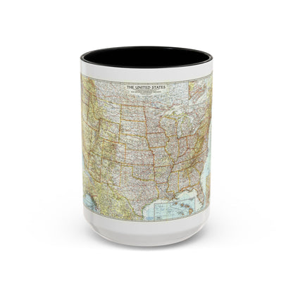 USA - The United States (1956) (Map) Accent Coffee Mug