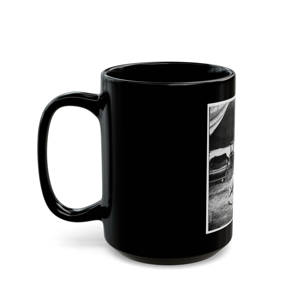 The Peninsula, Va. Lt. George A. Custer With Dog (U.S. Civil War) Black Coffee Mug