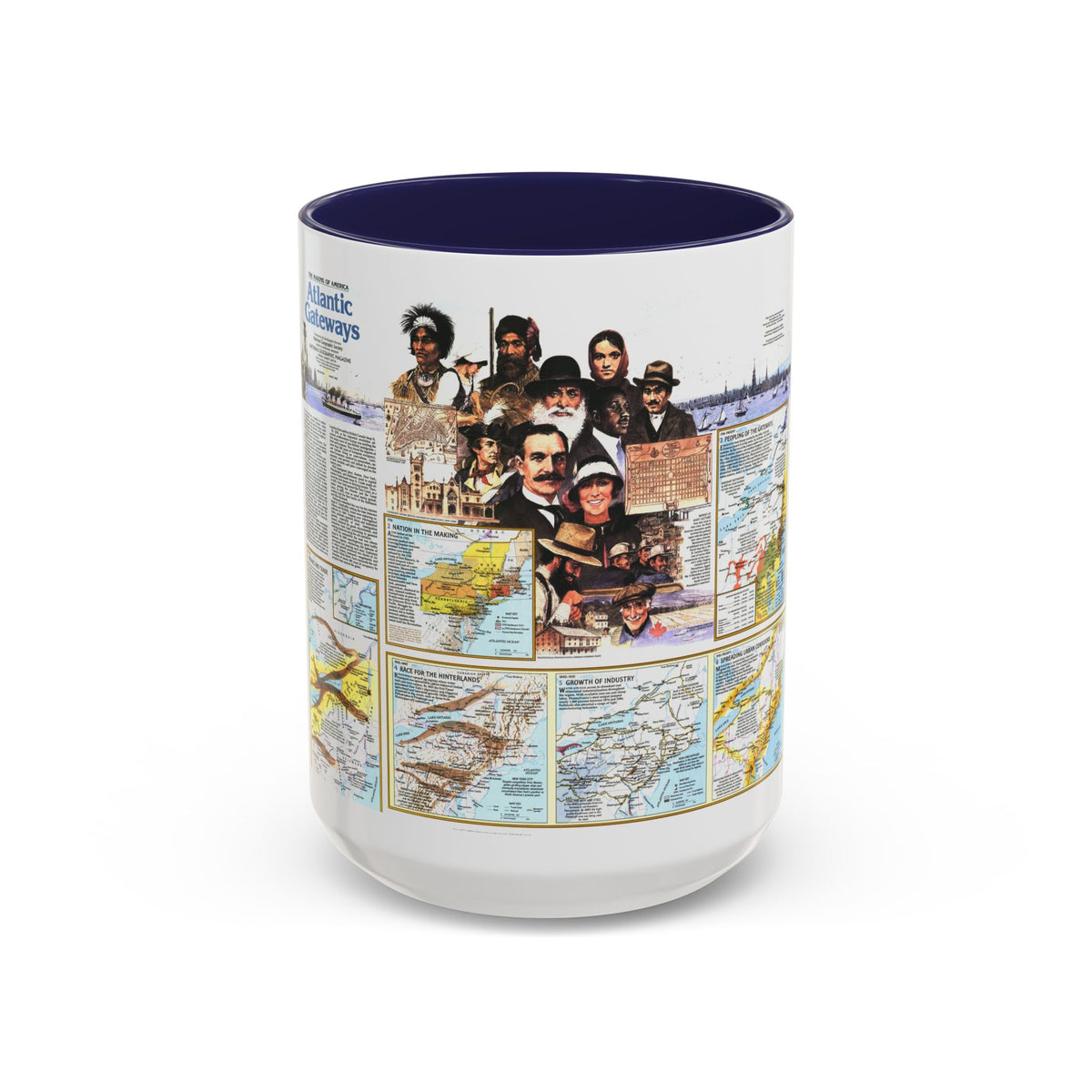 USA - Atlantic Gateways 2 (1983) (Map) Accent Coffee Mug