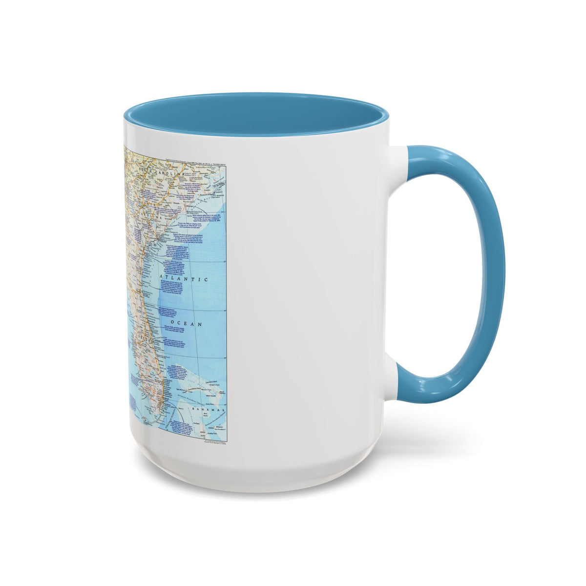 USA - Deep South 1 (1983) (Map) Accent Coffee Mug