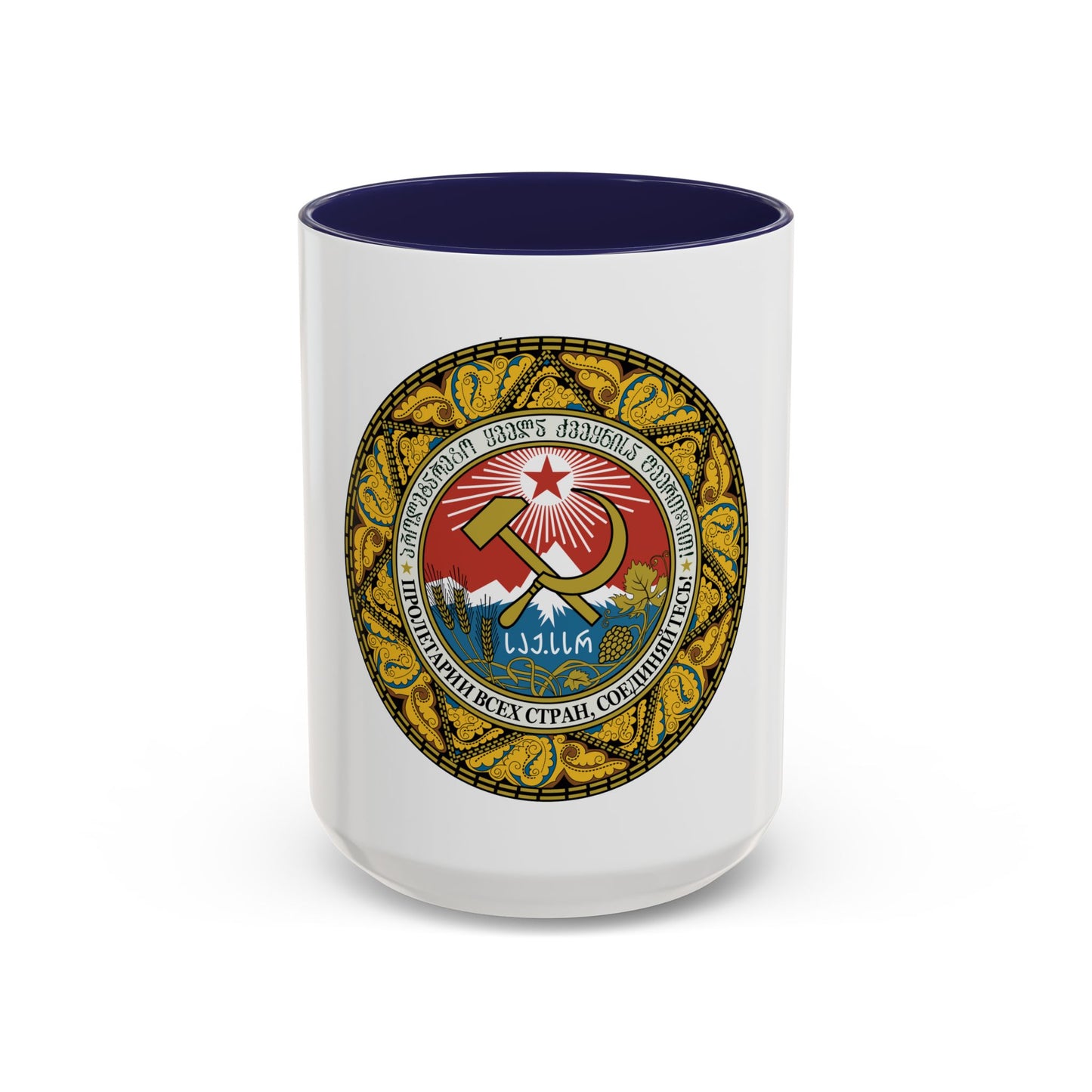 Emblem of the Georgian SSR-2 - Accent Coffee Mug
