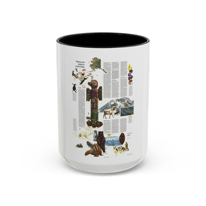 USA - Alaska, Beauty and Beasts (1975) (Map) Accent Coffee Mug