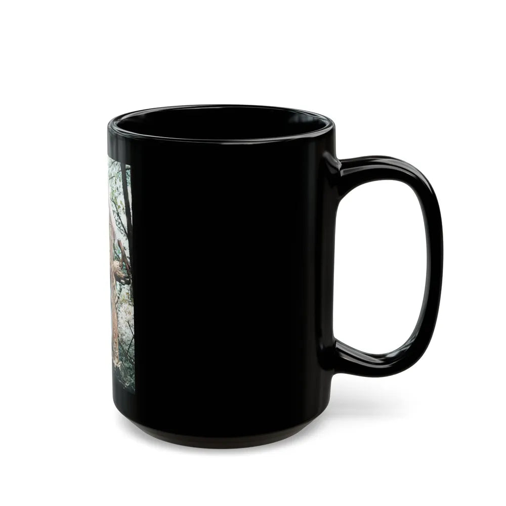 Veronica Carlson #127 (Vintage Female Icon) Black Coffee Mug-Go Mug Yourself