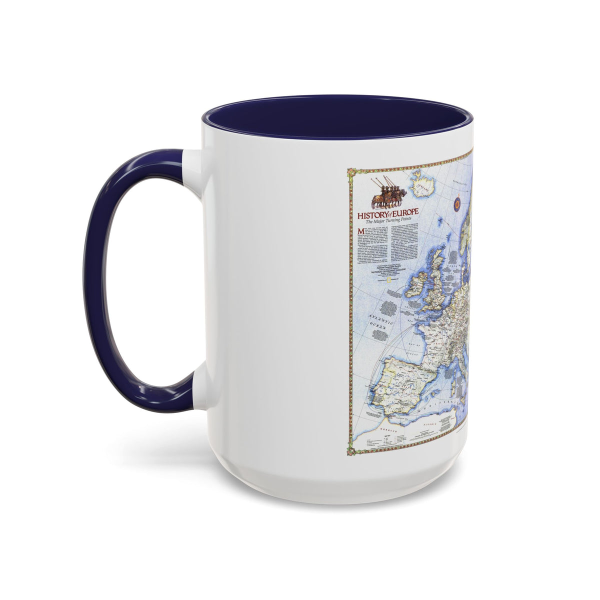 Europe - History The Major Turning Points (1983) (Map) Accent Coffee Mug