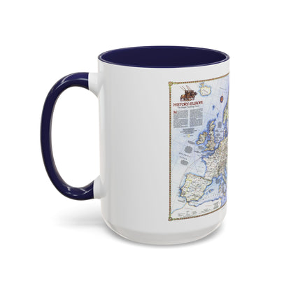 Europe - History The Major Turning Points (1983) (Map) Accent Coffee Mug