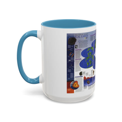 World Map - Physical Earth 2 (1998) (Map) Accent Coffee Mug