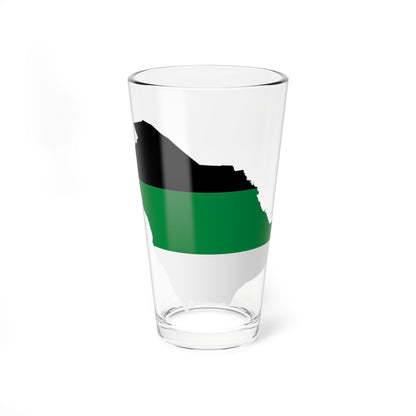 Flag map of Arabia (Saudi Arabia) Pint Glass 16oz