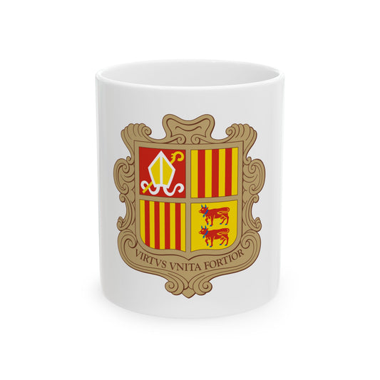 Coat of arms of Andorra - White Coffee Mug