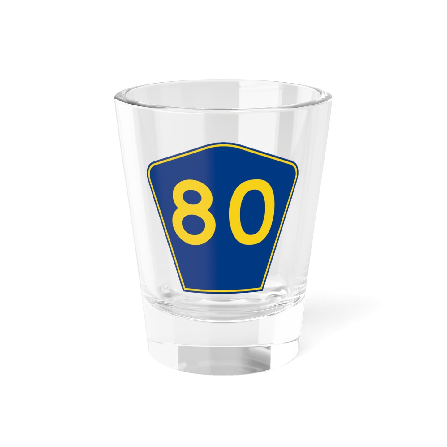 PR secondary 80 (Puerto Rico) (Road Sign) Shot Glass 1.5oz