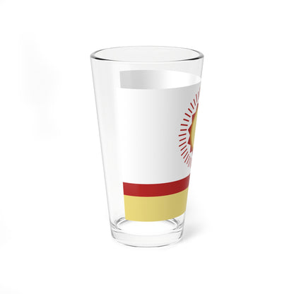 Flag of Nurimanovsky rayon (Russia) Pint Glass 16oz