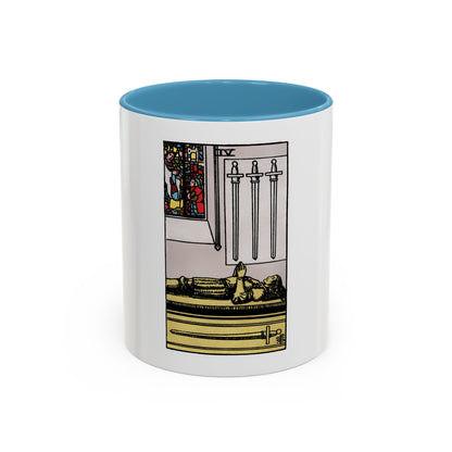 The 4 of Swords (Tarot Card) Accent Coffee Mug