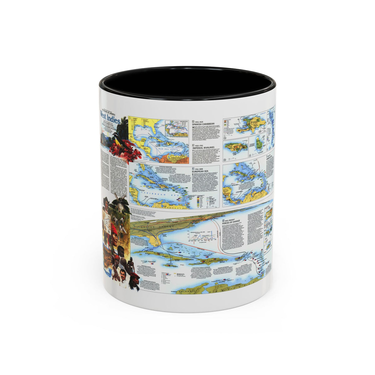 West Indies 2 (1987) (Map) Accent Coffee Mug
