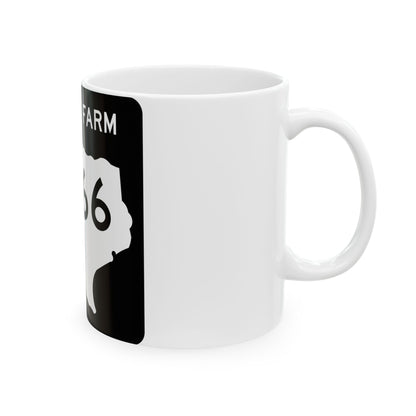 Texas FM 566 (Texas) (Road Sign) White Coffee Mug