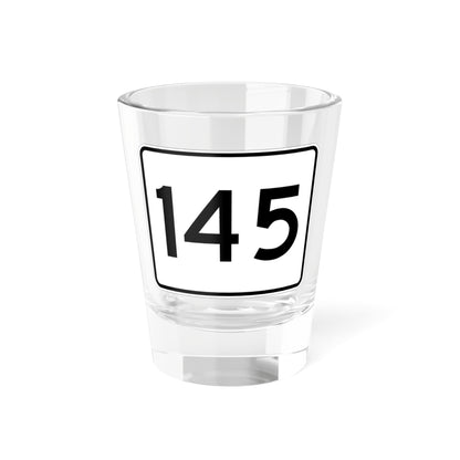 MA Route 145 (Massachusetts) (Road Sign) Shot Glass 1.5oz