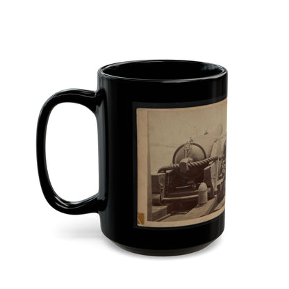 Rear View Of A Cannon With A Soldier Sitting Adjacent To It Facing Forward (U.S. Civil War) Black Coffee Mug