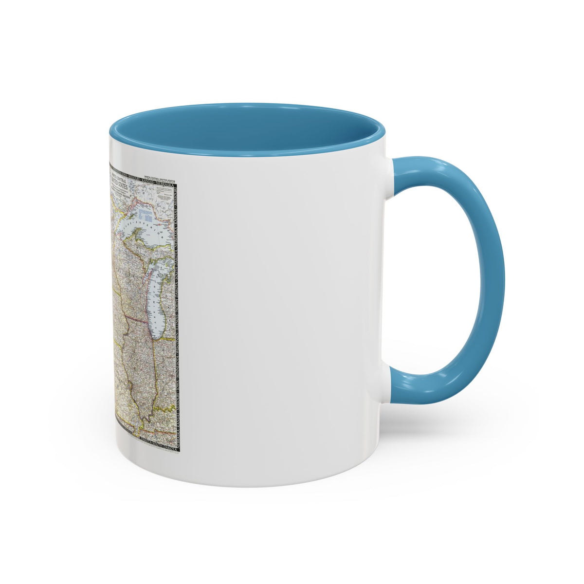 USA - North Central (1948) (Map) Accent Coffee Mug