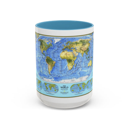 World Map - Physical (1994) (Map) Accent Coffee Mug