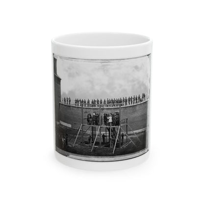 Washington, D.C. Adjusting The Ropes For Hanging The Conspirators (U.S. Civil War) White Coffee Mug