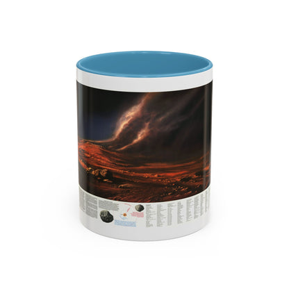 Space - MARS, Dusty Face of (1973) (Map) Accent Coffee Mug
