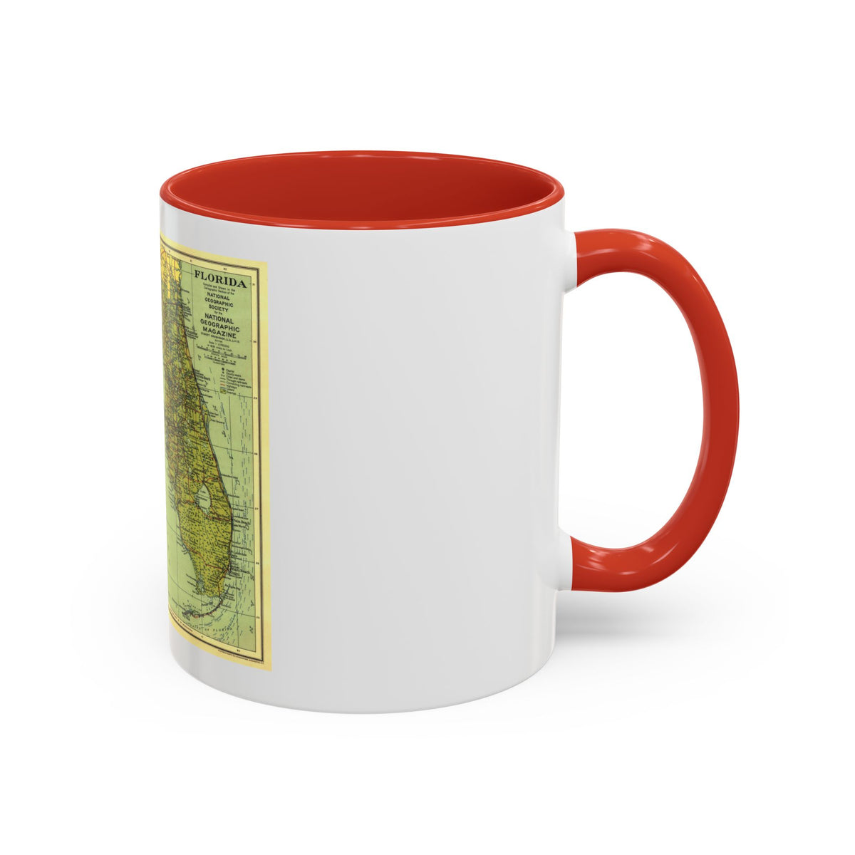 USA - Florida (1930) (Map) Accent Coffee Mug