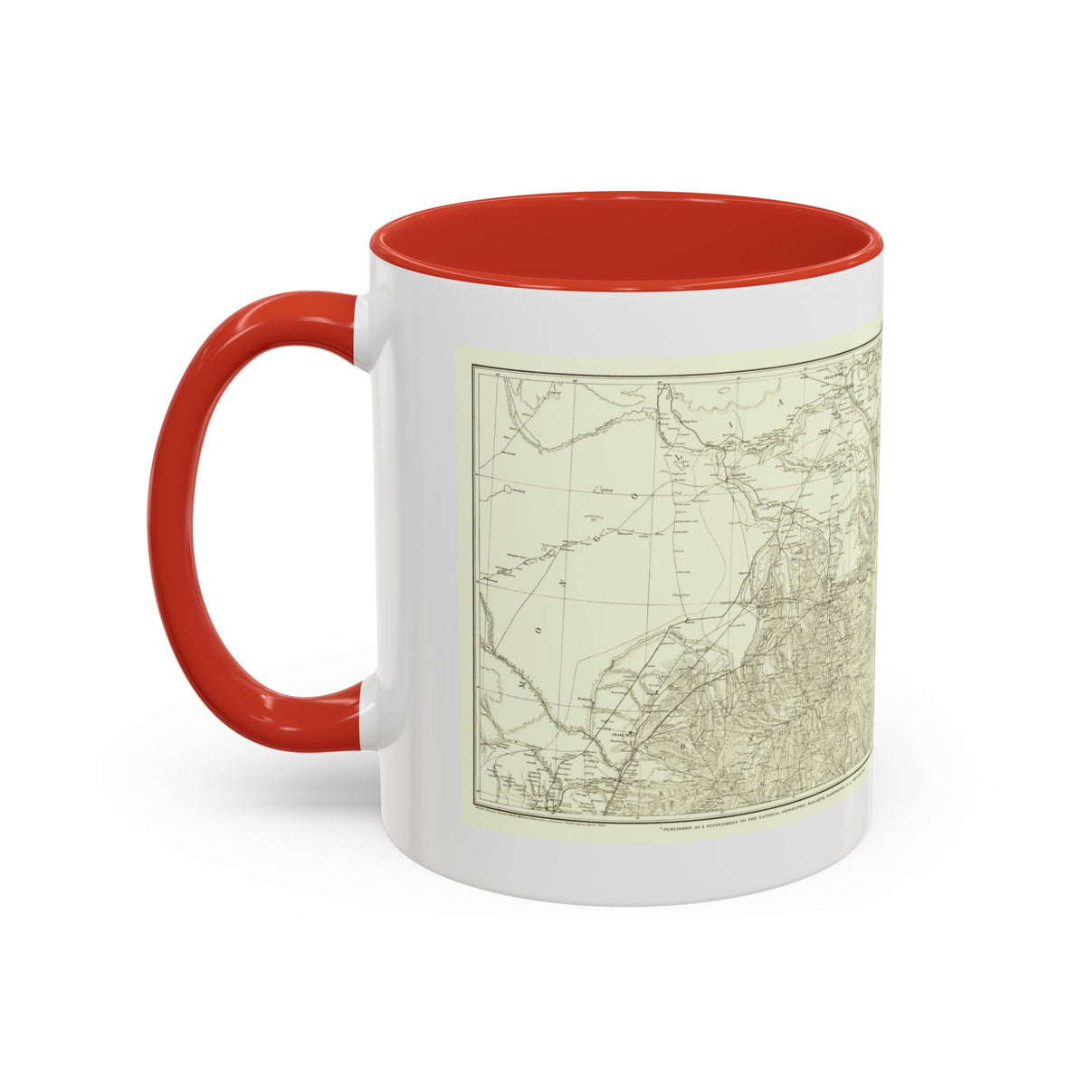Asia - Kirin, Harbin, Vladivostok (1905) (Map) Accent Coffee Mug