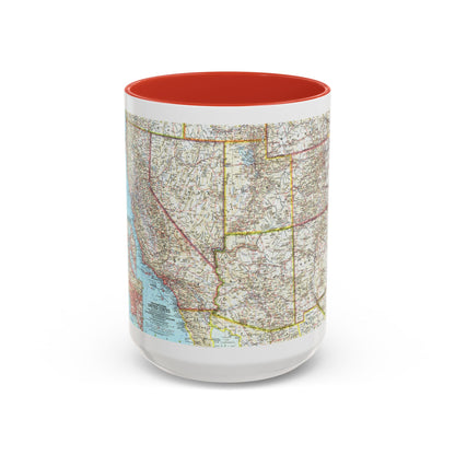 USA - Southwestern (1959) (Map) Accent Coffee Mug