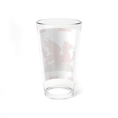 Flag of the Rouge Dragon Pursuivant of Arms (United Kingdom) Pint Glass 16oz